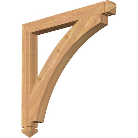 Ekena Millwork Thorton Arts & Crafts Smooth Bracket, Western Red Cedar, 3 1/2"W x 36"D x 36"H BKT04X36X36THR03SWR